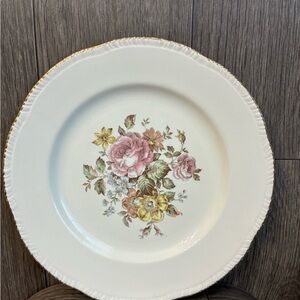 Vintage English Ironstone Floral Plate | Cunningham & Pickett Stratford